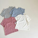 Children's T-shirt, cotton, soft, high elastic, solid color, short-sleeved, men and women's summer new style, versatile thin top