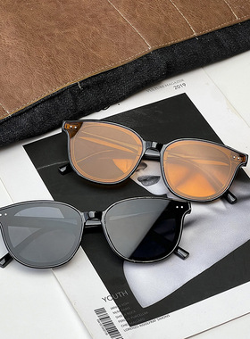 韩版窄框茶色防紫外线太阳镜