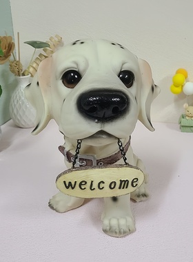 多拉乐树脂可爱仿真小狗前台摆件