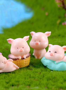 微景观钥匙扣生肖猪树脂工艺品