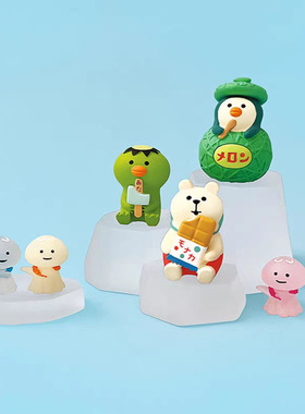 冰激凌企鹅河童摆件ZAKKA日式猫夏天创意潮玩DIY微缩场景小摆件