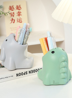 可爱卡通大嘴巴笔筒收纳摆件儿童房办公室桌面笔架熊猫家居装饰品