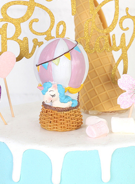 热气球甜品烘焙汽车载桌面摆件