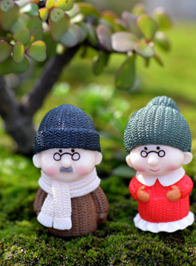 diy苔藓微景观子偕老组合摆件