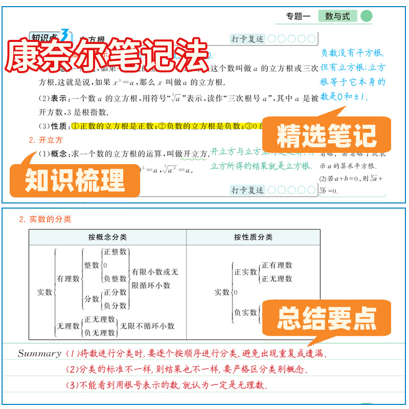 初中基础知识手册与中考易错题语文数学英语物理化学生物政治历史地理全套人教小四门必背知识点七八九年级知识大全中考复习资料书 - 图1