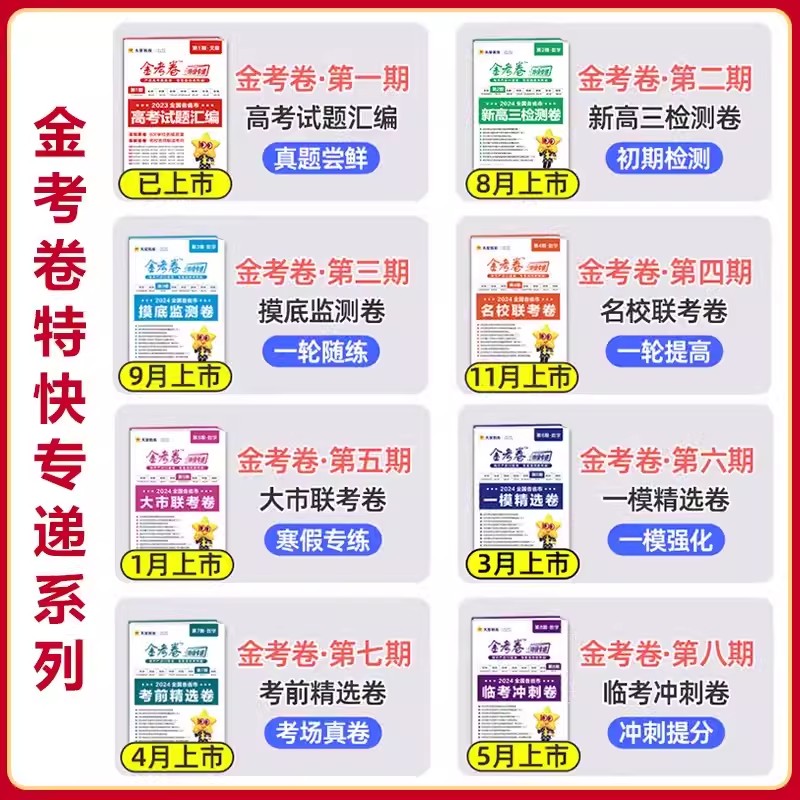 2024金考卷特快专递2023高考真题第1234期名校联考摸底检测卷语文数学英语物理化学生物政治历史地理模拟试卷试题汇编大市联考卷 - 图2