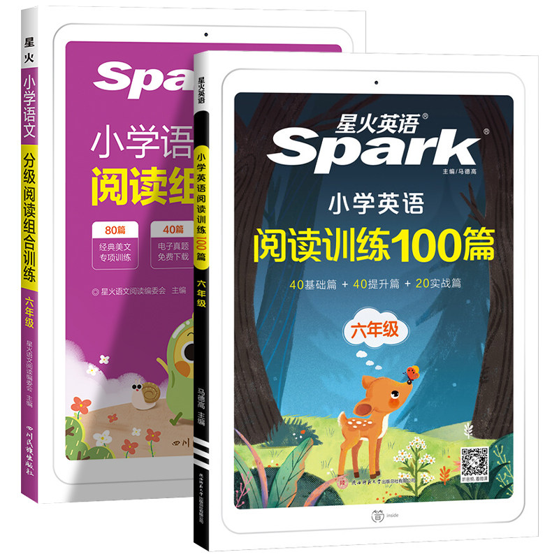 星火小学英语阅读训练100篇6六年级语文组合训练英语阅读理解英语语法知识大全单词汇总表上下册课外强化答题解题技巧基础知识大全