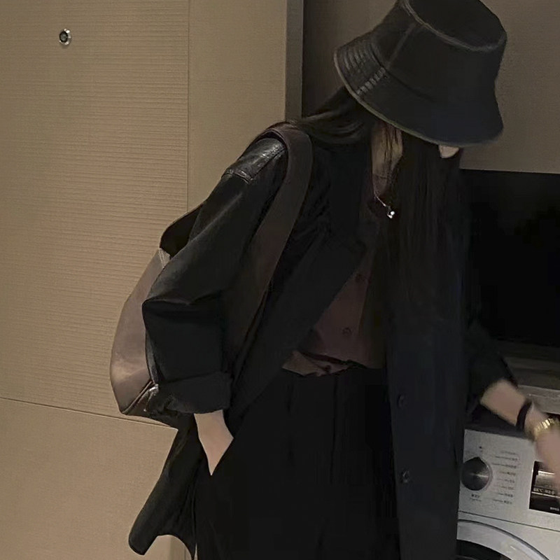 抗皱内搭天丝棉衬衫女宽松长袖简约气质咖啡纯色衬衣2025春秋新款,淘宝优惠券,粉丝福利购,淘宝优惠卷