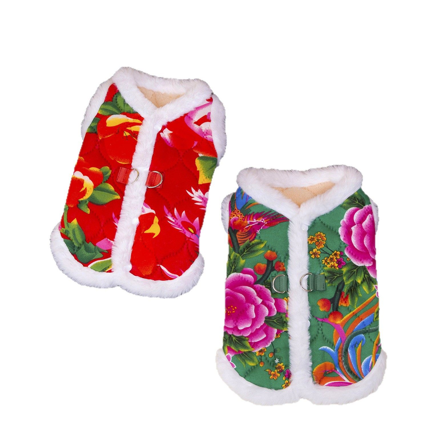 网红狗衣服背扣宠物服装小型犬猫咪泰迪秋冬保暖25东北大花棉背心,淘宝优惠券,粉丝福利购,淘宝优惠卷