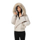 FDR official store oblique placket fur collar short down jacket