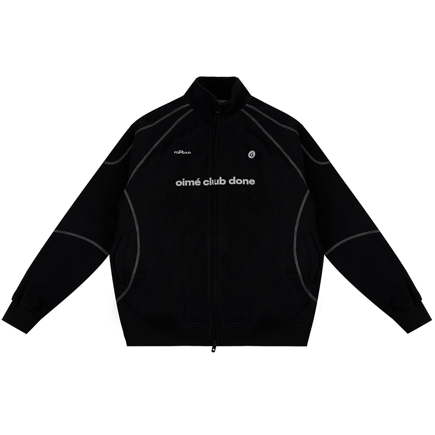 FDR官方店 双头拉链立领卫衣男女秋季潮牌宽松运动情侣装开衫外套