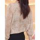 ເສື້ອ lace ຄໍ elegant ຂອງແມ່ຍິງ