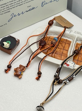 东大门新款可爱木马吊坠项链秋冬甜酷辣妹长款配饰毛衣链