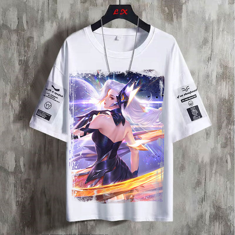 王者荣耀衣服短袖王者荣耀衣服印花2023T恤赵云马超曜瑶中学生青少年宽松夏季