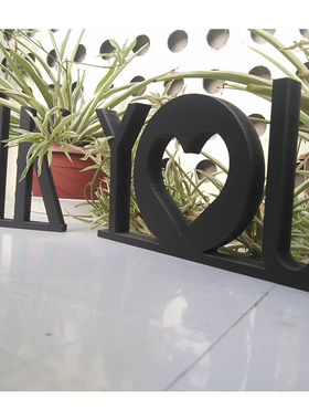 拍摄道具婚礼甜品台发光字摆件