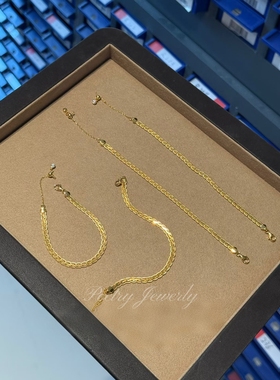 编织龙骨手链酷潮流气质高级时尚s925银镀金手链轻奢小众