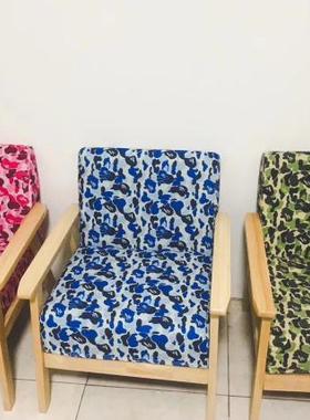 日式bape沙发简约长条凳宿舍实木