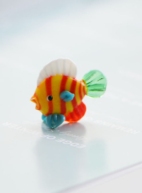 DIY手作玻璃金鱼燕尾精致摆件