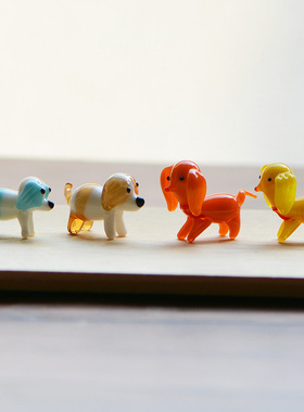 小动物可爱风微观玻璃工艺品现货