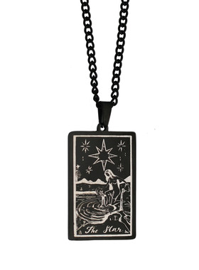 塔罗牌周边项链男女愚者倒吊人女祭司星星命运之轮太阳吊坠配饰