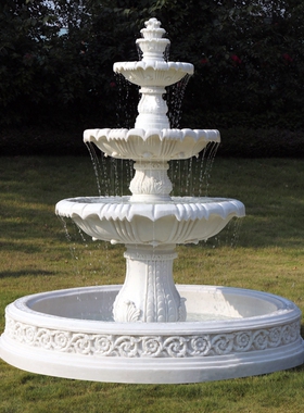 大型户外别墅流水喷泉摆件庭院花园装饰鱼池景观婚庆酒店落地造景