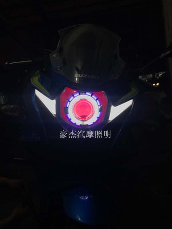 GSX250R大灯总成 GSX250跑车改装Q5透镜天使眼恶魔眼氙气灯-图1