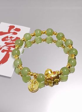 新款本命年手链中式ins福牌马上有钱高级学生手串招财闺蜜手饰