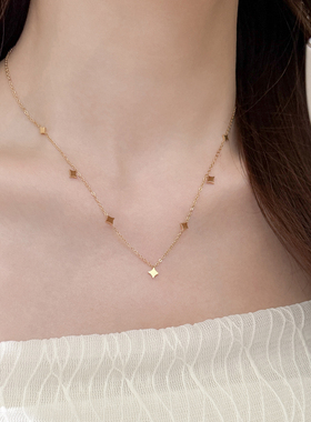 满天星简约百搭钛钢女项链