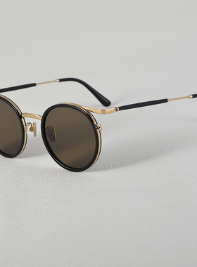 小众玳瑁复古圆形太阳墨镜潮