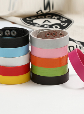 厂家直销韩版女士可调节皮革手链简约百搭彩色学生手链配饰