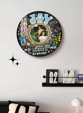 周杰伦周边黑胶唱片专辑装饰画蓝牙音响LED发光挂画客厅柜台摆件