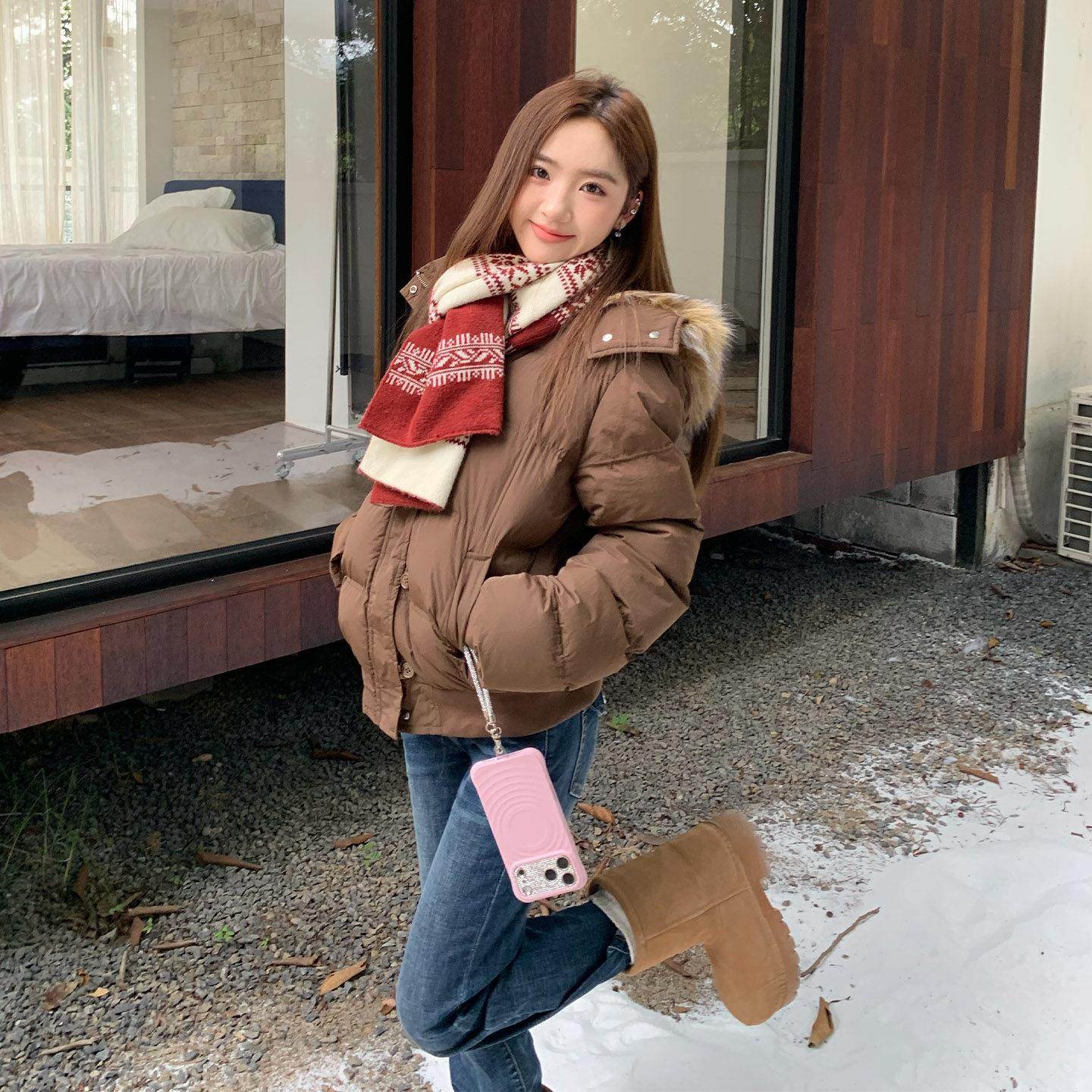 橘子树在哪儿韩系毛领棉衣外套女冬季设计感保暖显瘦气质短款棉服,淘宝优惠券,粉丝福利购,淘宝优惠卷