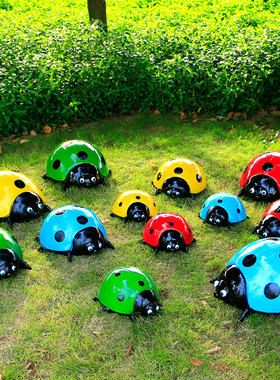 玻璃钢仿真户外园林景观七星瓢虫