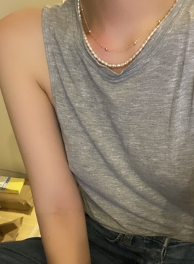 14K包金小众高级感双层珍珠项链