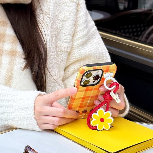 【毛线派对】OuliOuli磁吸手机壳韩国菲林小众风高级感ins风韩式美拉德风情侣复古风iphone17橙色情侣壳圣诞 - 图2