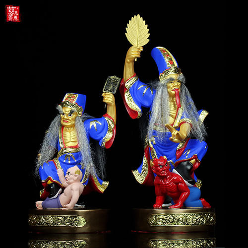 寺庙树脂佛像黑白无常七爷八爷神像居家供奉谢范将军大二伯爷摆件 - 图1