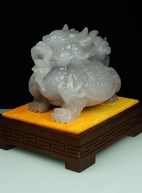 慈云见雨水墨玉镇宅东南亚桌面