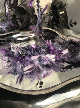 幽冥花|diy新款手编特色长毛网红手混线毛线团海马毛编织