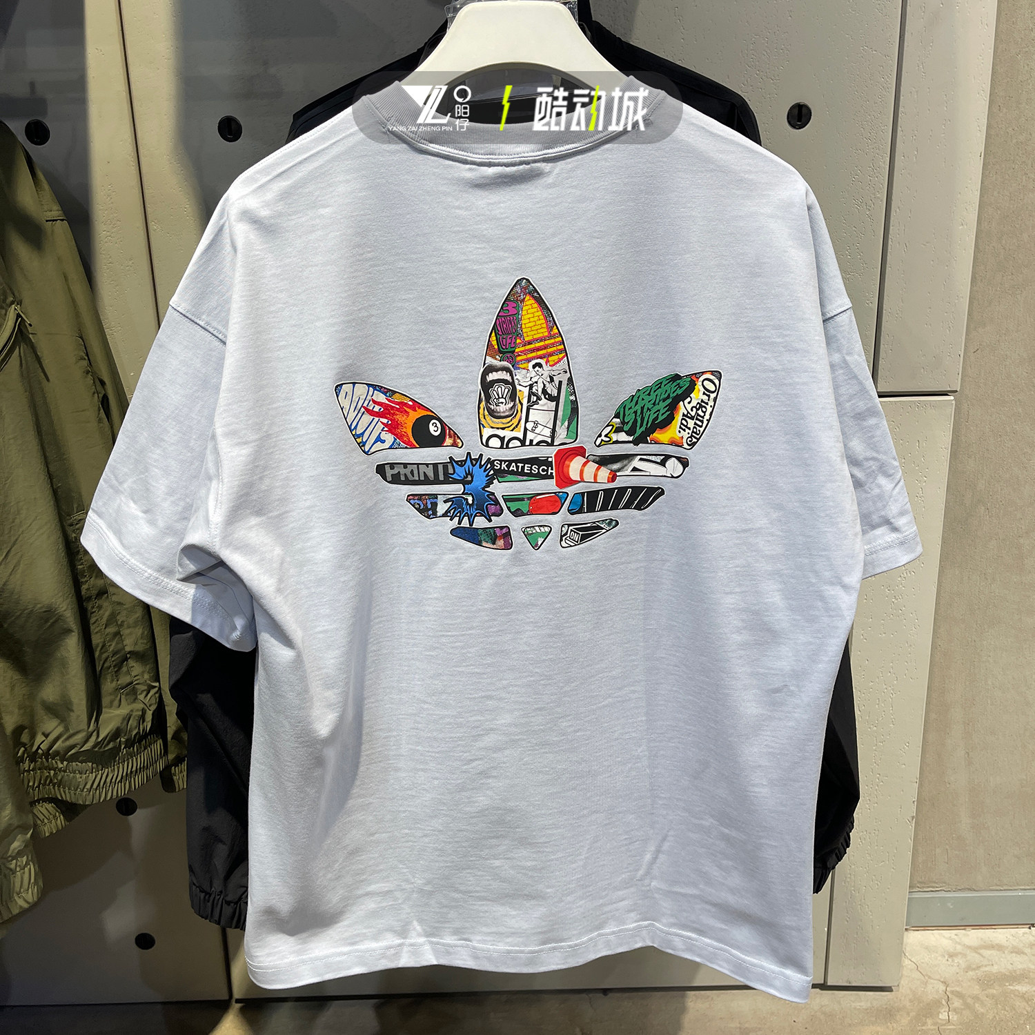 阿迪达斯三叶草男子夏季半袖宽松透气圆领纯棉短袖T恤JN1669 1675,淘宝优惠券,粉丝福利购,淘宝优惠卷