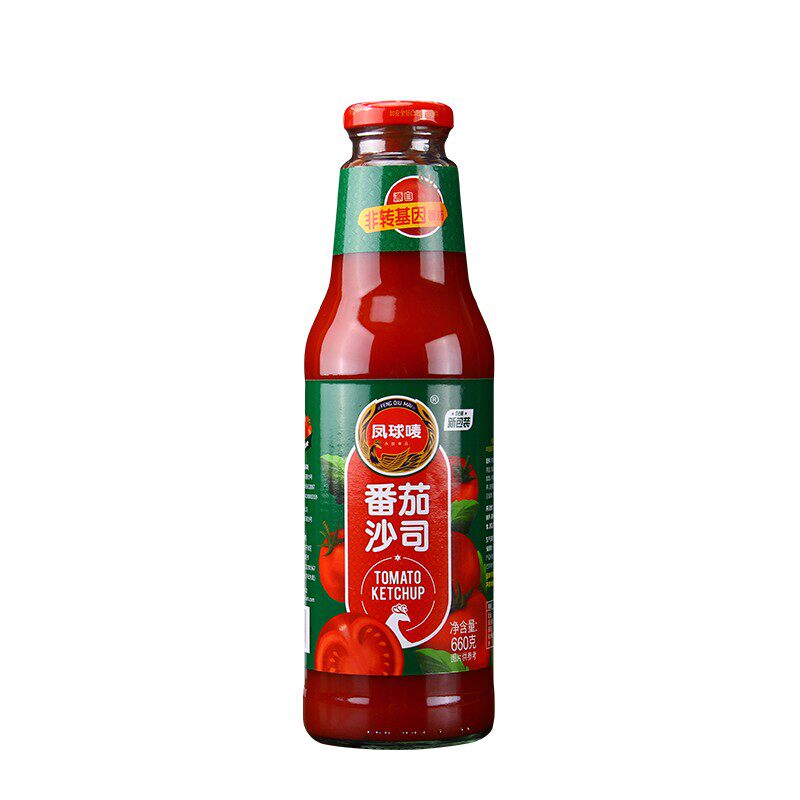 凤球唛番茄沙司660g瓶装番茄酱汉堡三明治披萨薯条蘸调味酱料意面_虎窝淘