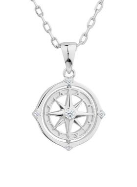 追岸转动指南针吊坠中性ins情侣个性街头搭配项链