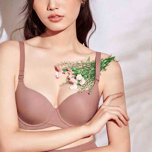 怡倩无痕内衣女夏季薄款聚拢收副乳 舒适度光面美背大胸显小文胸 - 图0