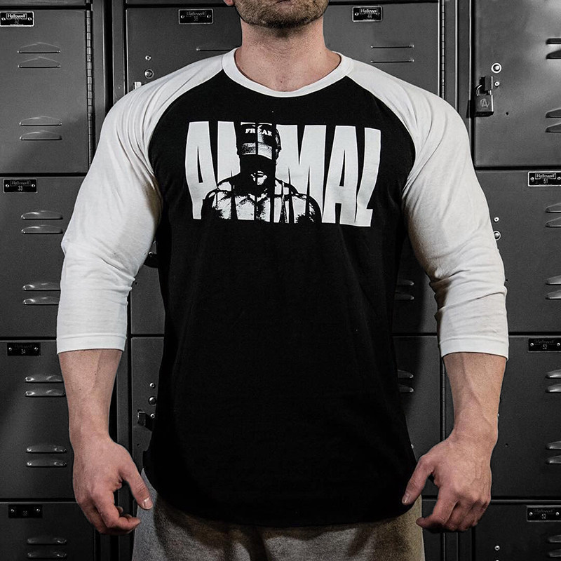 野兽健身七分袖T恤男修身肌肉健美弹力纯棉训练长袖运动大码半袖,淘宝优惠券,粉丝福利购,淘宝优惠卷