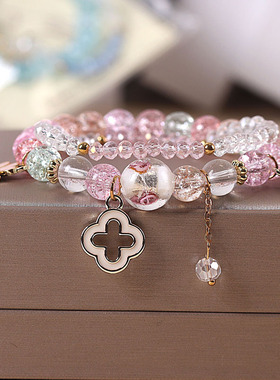 甜美水晶手链女儿童手串