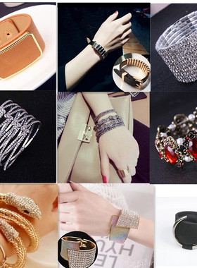 红同款欧美气质女毛衣袖口手镯