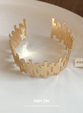 2026新款爆款水滴镂空开口手镯复古时尚精致手环轻奢高级感手饰女