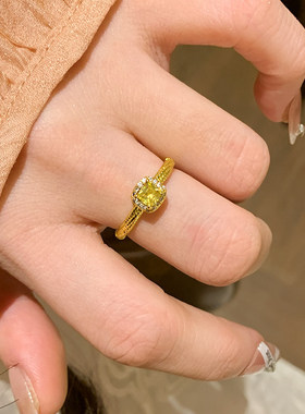 韩国东大门新款锆石开口戒指轻奢气质食指戒百搭时尚高级感手饰女