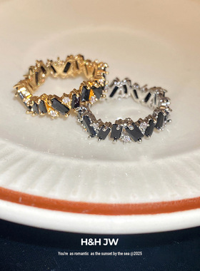 新款锆石不规则戒指欧美复古气质食指戒轻奢高级感手饰设计感小众