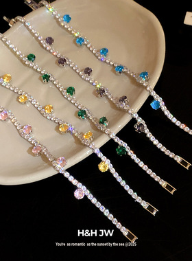 2026韩国新款锆石卡扣手链轻奢小众设计感手环精致时尚独特手饰女