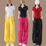 Спортивный модный танцующий спортивный костюм для спортзала, короткий рукав